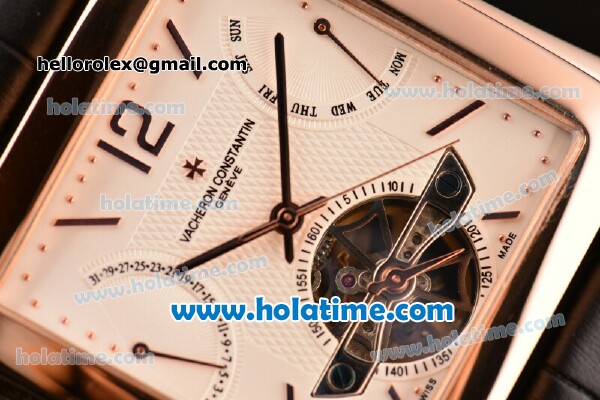 Vacheron Constantin Historiques Toledo Tourbillon Asia ST25 Automatic Rose Gold Case with Beige Dial and Stick/Arabic Numeral Markers - Click Image to Close